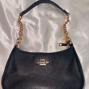 Black Coach Teri Bag with Gold Chain or Black Crossbody Strap